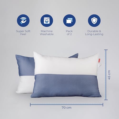 zinnia Jersey Pillow Dual Color Design | Set of 2 (27 X 16 Inch or 45 X 70 CM)