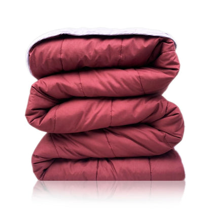 Light Purple and Burgundy Reversible Solid Comforter