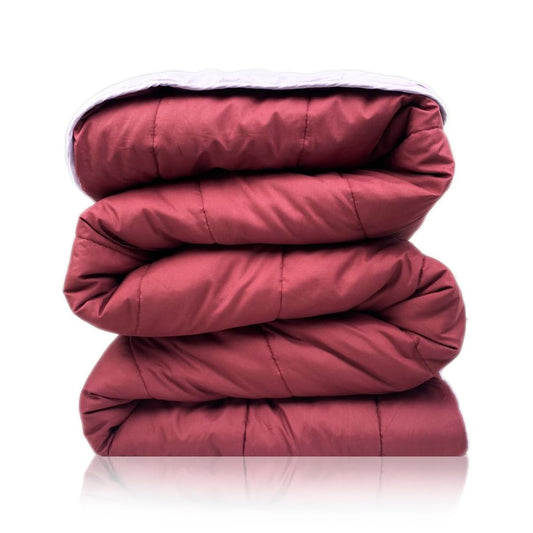 Light Purple and Burgundy Reversible Solid Comforter