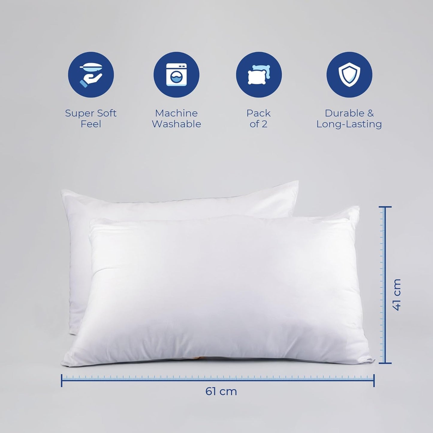 Comfort Soft pillow for Sleeping, White, Pack of 2