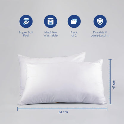 Comfort Soft pillow for Sleeping, White, Pack of 2