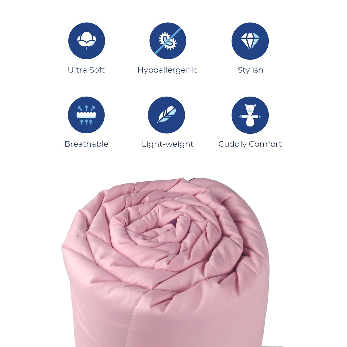 Plum and Blush Reversible Solid Comforter