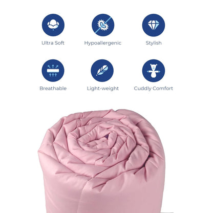 Plum and Blush Reversible Solid Comforter