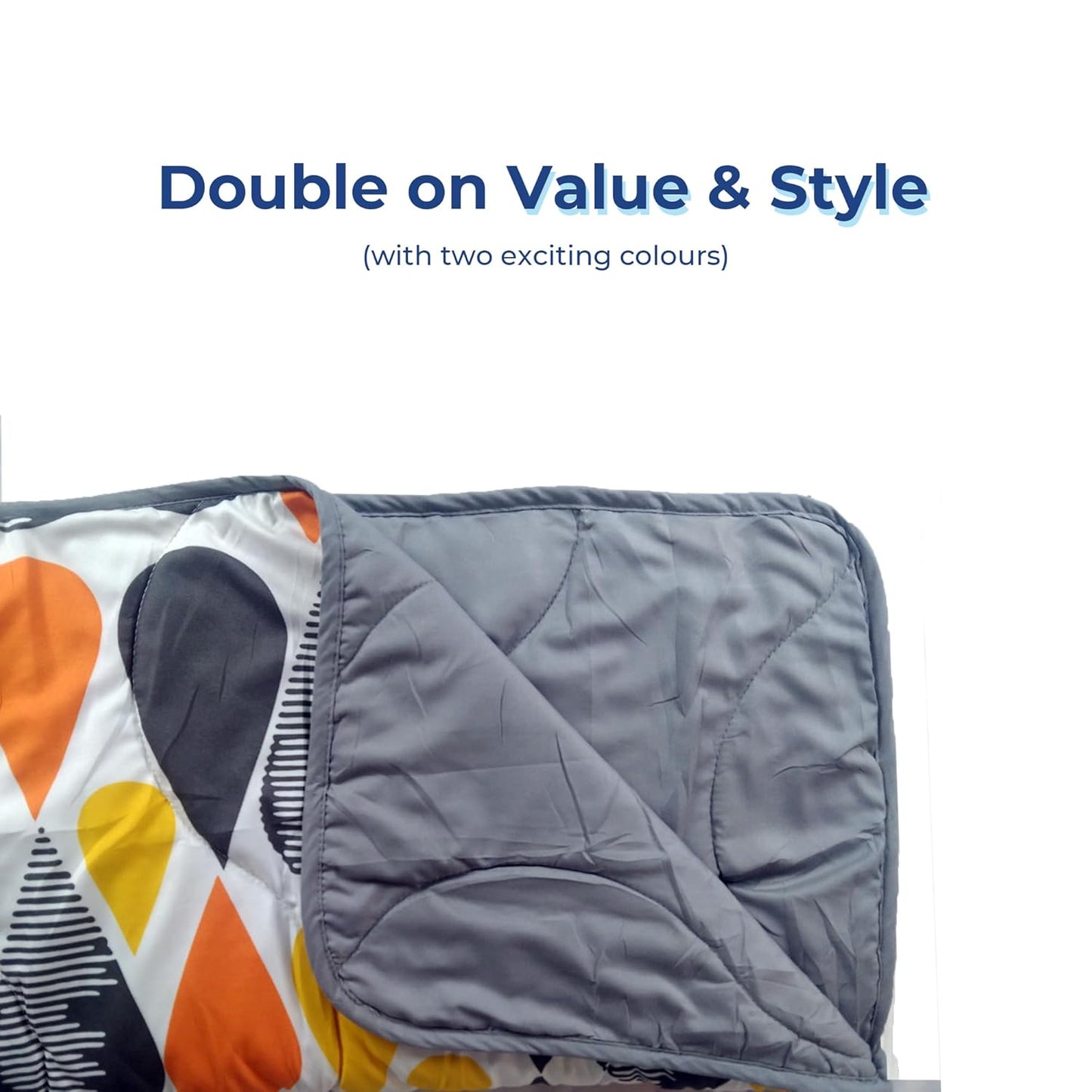 Drops and Grey Revesible Comforter