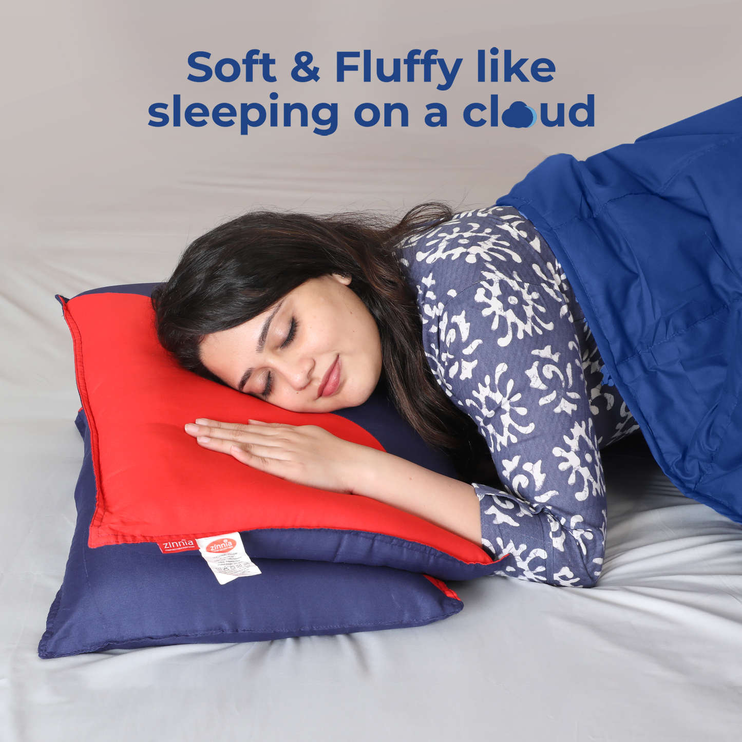 Diagonal Super Soft  pillow for sleeping, Basic size 41 x 61 cm - pack of 2