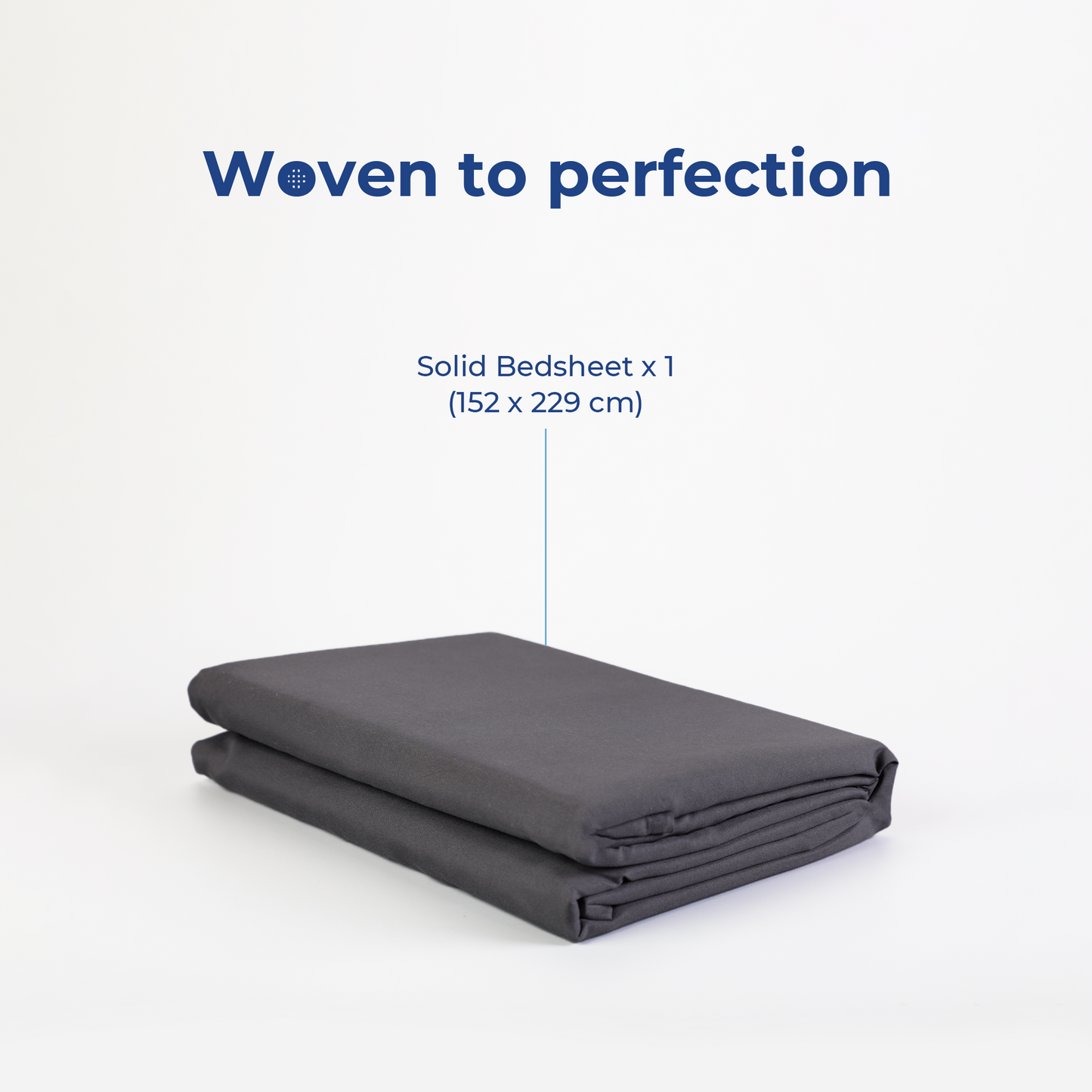 Super Soft microfibre solid bedsheet with pillow cover - Granite Grey