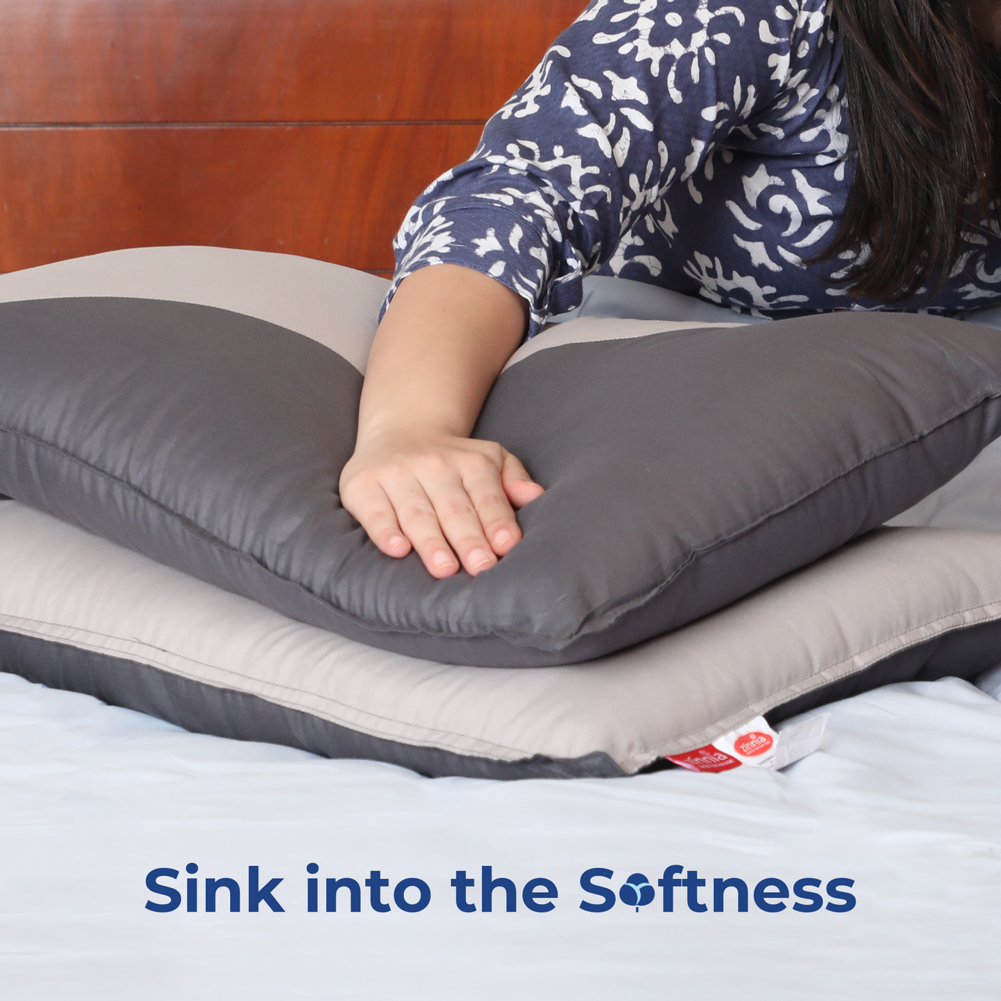 Diagonal Super Soft  pillow for sleeping, Basic size 41 x 61 cm - pack of 2