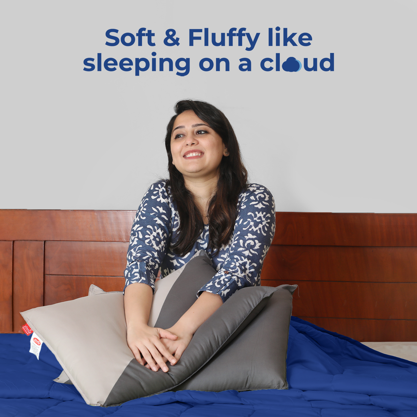 Diagonal Super Soft  pillow for sleeping, Basic size 41 x 61 cm - pack of 2
